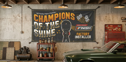 "Champions of The Shine" 3 x 6 Shop Banner